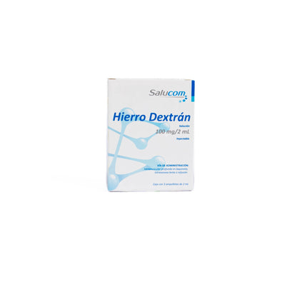 SM Hierro Dextran Solución Inyectable 100mg/2ml –