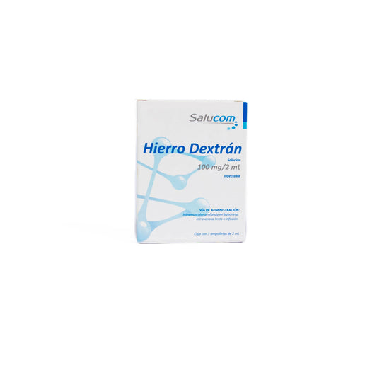 SM Hierro Dextran Solución Inyectable 100mg/2ml –