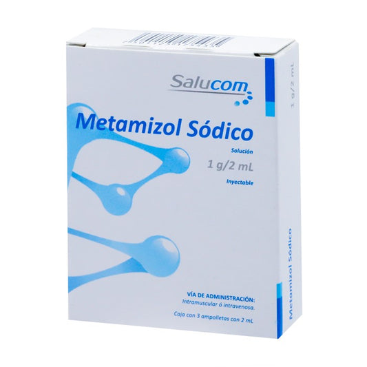 Metamizol Sódico 1g / 2ml Caj. c/3 Ámp.