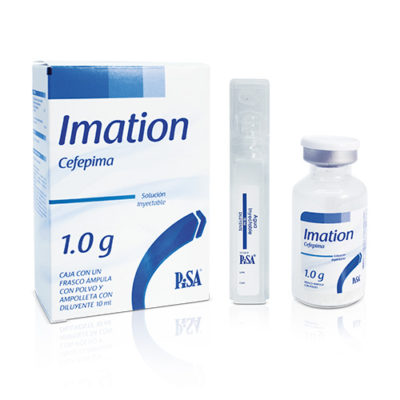 Imation 1 g, Cefepima, Caj. c/1 Fco. c/diluyente c/10 mL, S.I.