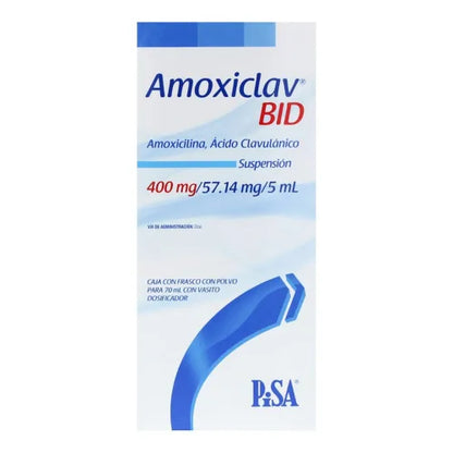 Amoxiclav BID Suspensión Oral 400mg – Antibiótico