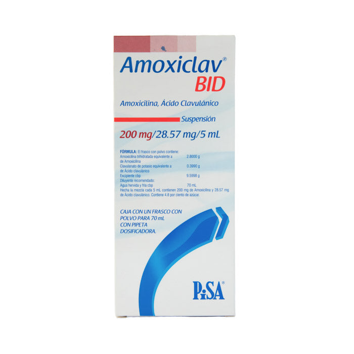 AMOXICLAV BID Suspensión Oral 200mg – Antibiótico
