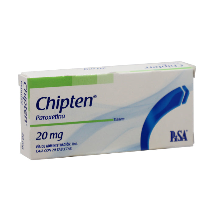 Chipten 20 mg, Paroxetina, Caj. C/20 Tab.