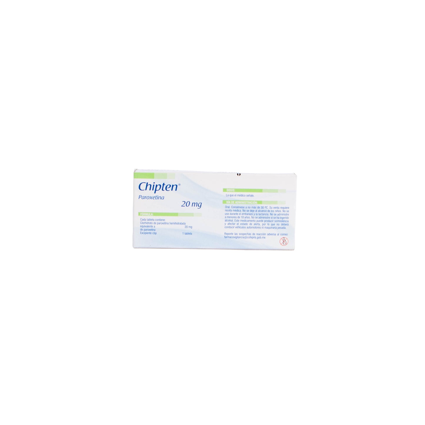 Chipten Tabletas 20mg – Antidepresivo