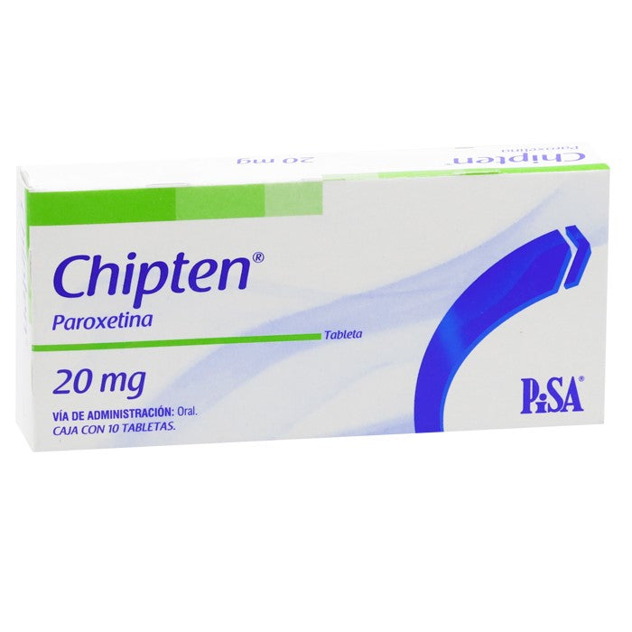 Chipten 20mg, Paroxetina, Caj. C/10 Tab.