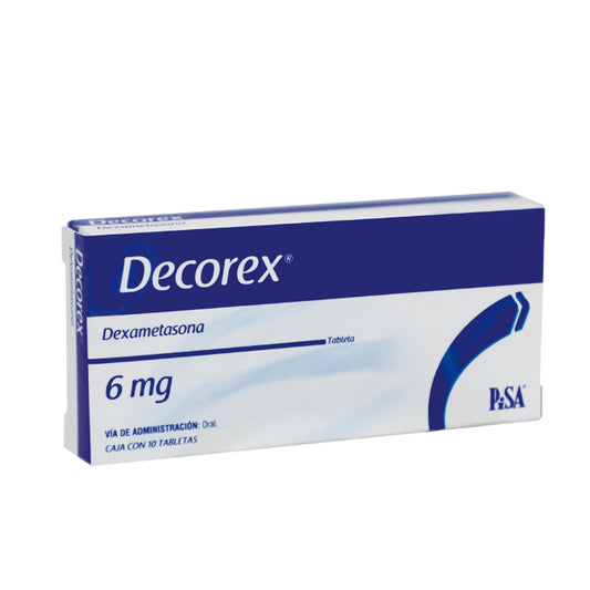 Decorex 6 mg, Dexametasona, Caj. C/10 Tab.
