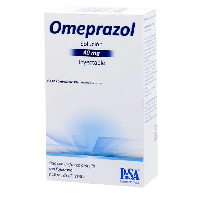 Omeprazol 40 Mg, Caj. C/1 Fco Ámp. Y Dil