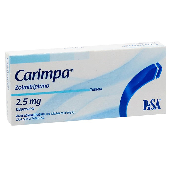 Carimpa 2.5 mg Env., Zolmitriptano, Caj. C/2 Disp.