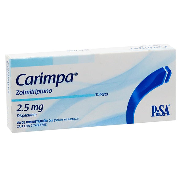 Carimpa 2.5 mg Env., Zolmitriptano, Caj. C/2 Disp.