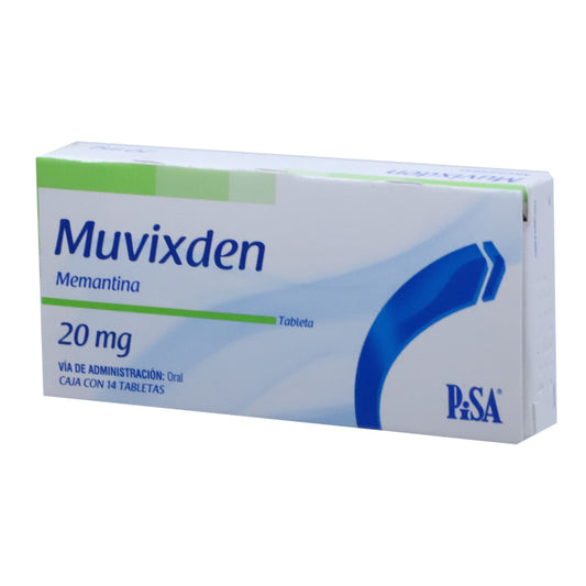 Muvixden 20 mg, Memantina, Caj. c/14 Tab. Rec.