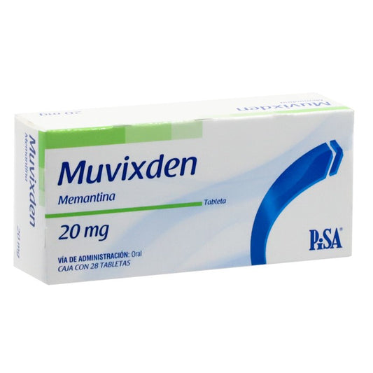 Muvixden 20 Mg, Memantina Caj. C/28 Tab. Rec.