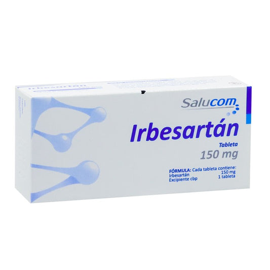 Irbesartán 150 Mg, Caj. C/28 Tab