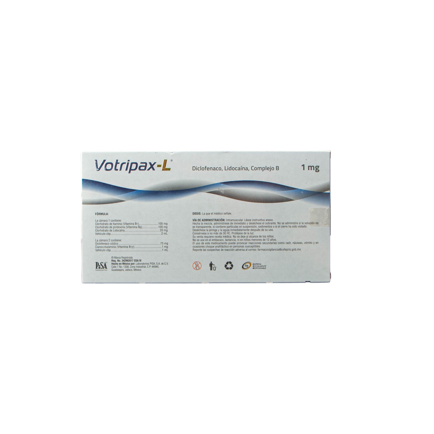 VOTRIPAX L 1MG Ampollas – Analgésico y Antiinflamatorio