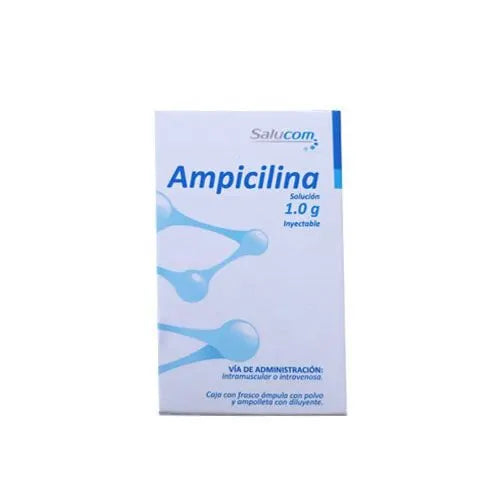Ampicilina 1g, Caj. c/1 Fco. Ámp. S.I