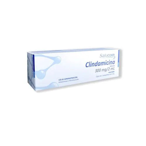 Clindamicina 300 mg/ 2 mL, Caj. c/1 Fco. Ámp.