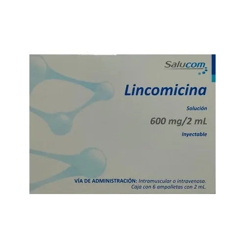 Lincomicina 600 mg/ mL, Caj. c/6 ampolletas