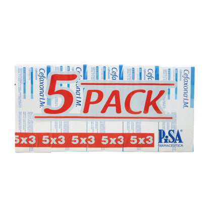 Cefaxona 5 Pack 1G IM Fco Amp – Antibiótico