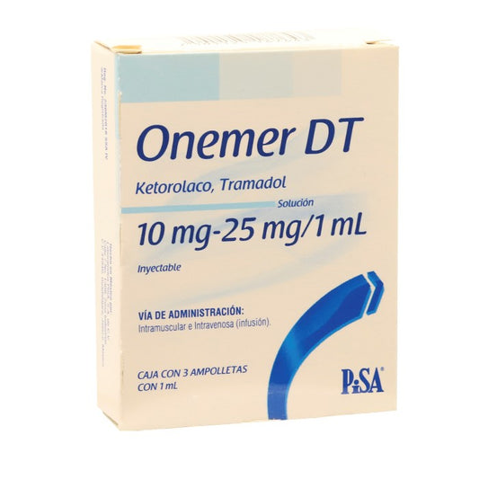 Onemer-Dt 10 Mg / 25 Mg Caj. C/3 Ámp.