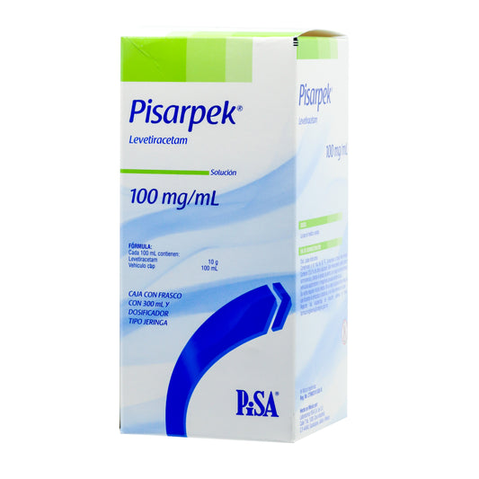Pisarpek 100 mg/Ml, Levetiracetam, c/1 Fco. Sol. Oral