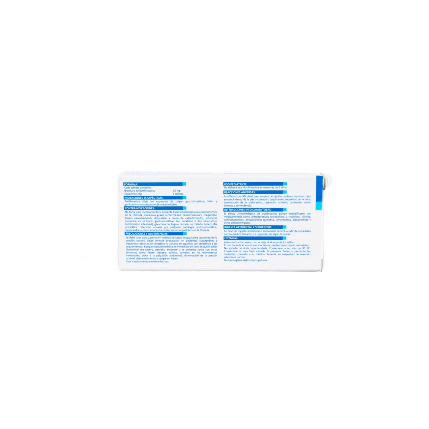 SM Butilhioscina Tabletas 10mg – Antiespasmódico