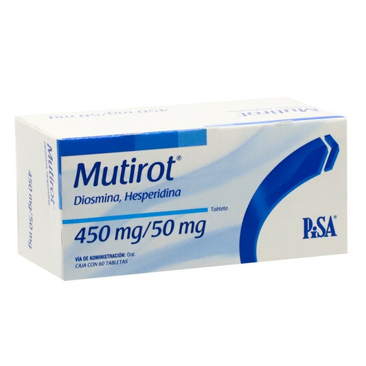 Mutirot 450 Mg / 50mg, Diosmina-Hesperidina Caj. C/ 60tab.