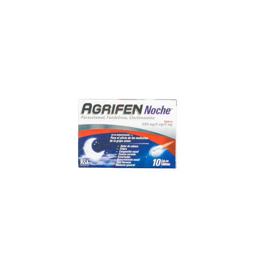 AGRIFEN NOCHE Tabletas 500/5/4mg – Alivio Nocturno