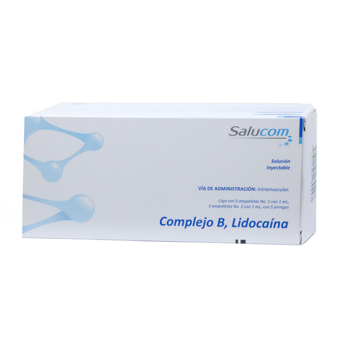 Complejo B + Lidocaína, Caj. c/5 ámp 1 y 5 ámp 2, Sol. Iny