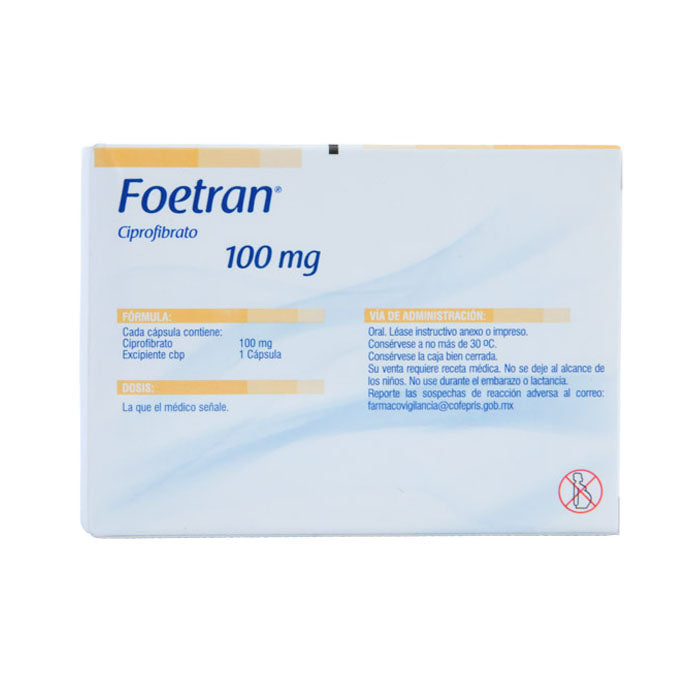 Foetran Cápsulas 100mg – Control de Lípidos
