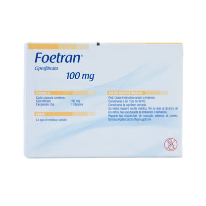 Foetran Cápsulas 100mg – Control de Lípidos