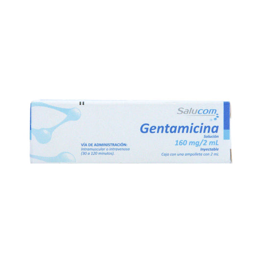 SM Gentamicina Solución Inyectable 160mg/2ml – Antibiótico