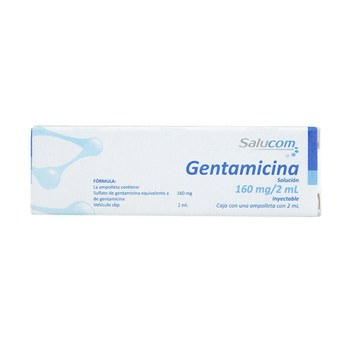 SM Gentamicina Solución Inyectable 160mg/2ml – Antibiótico