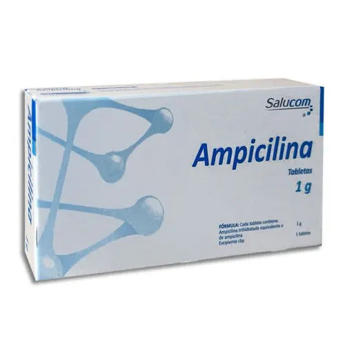 Ampicilina 1 g, Caj. c/10 Tab.