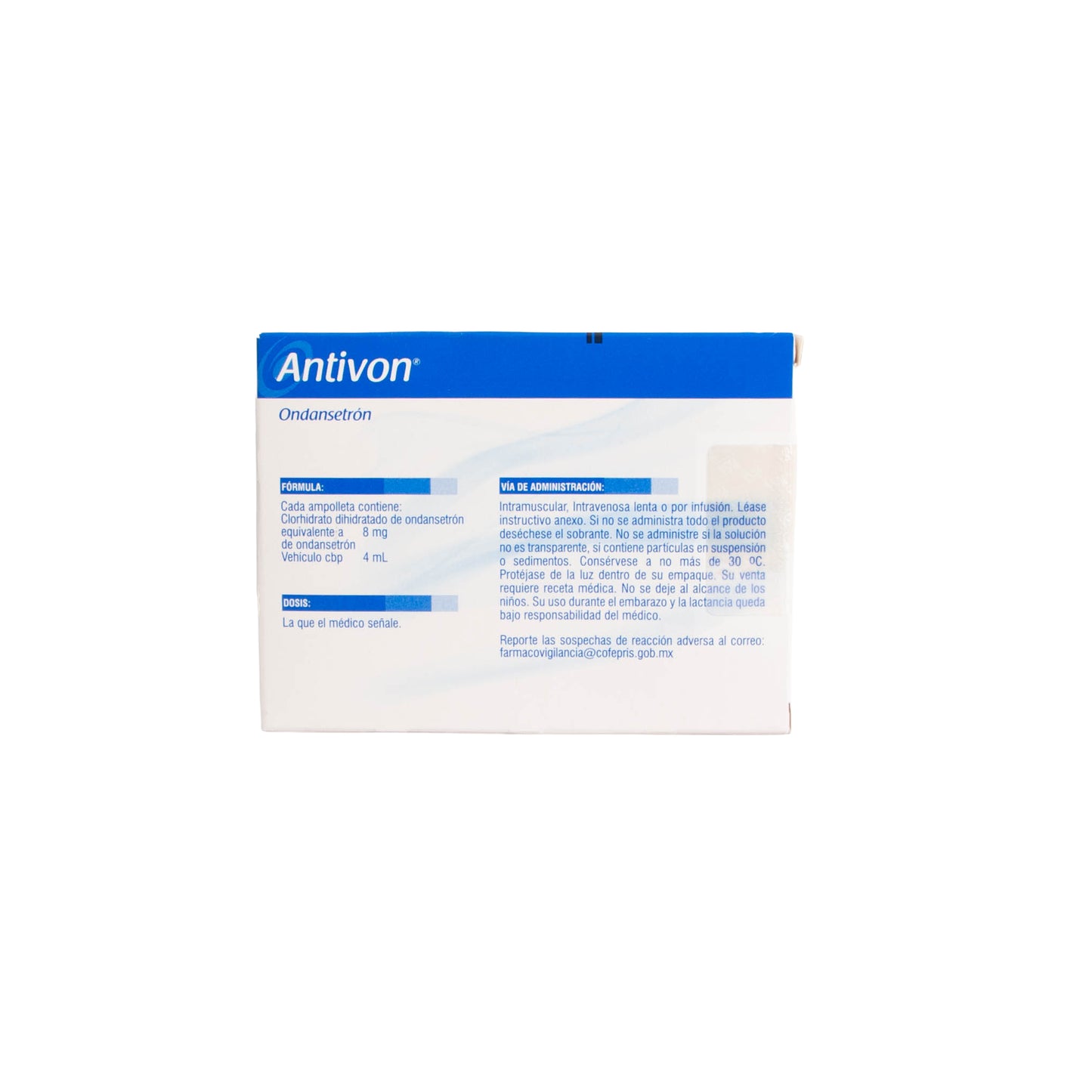 Antivon Solución Inyectable 8mg/4ml – Antiemético