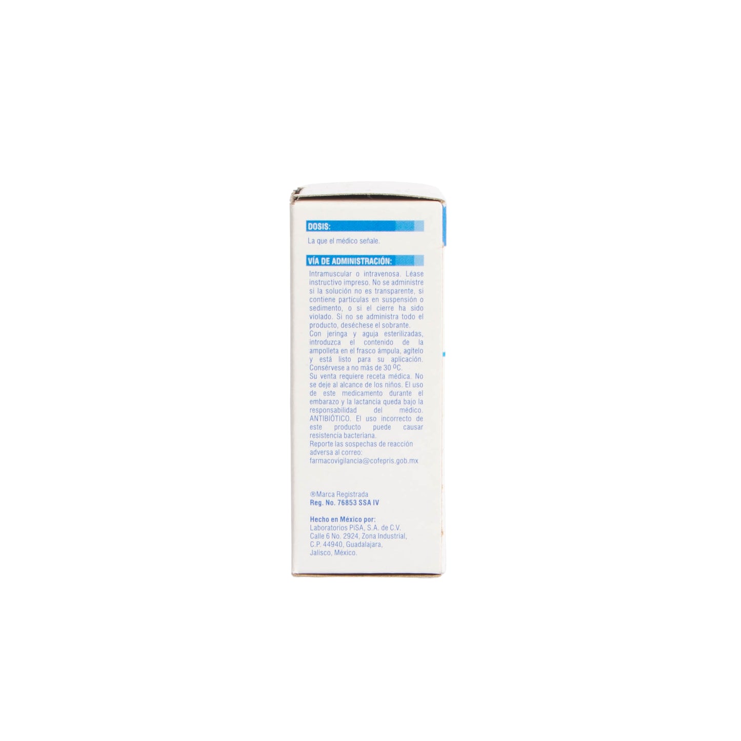 Meprizina Solución Inyectable 500mg – Antibiótico