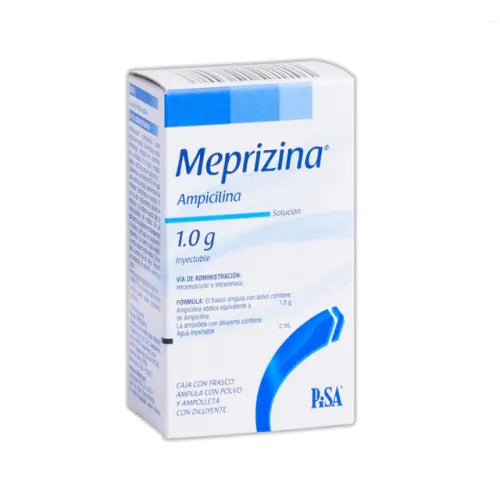 Meprizina 1g, Ampicilina, Caj. c/1 Fco. Ámp. S.I