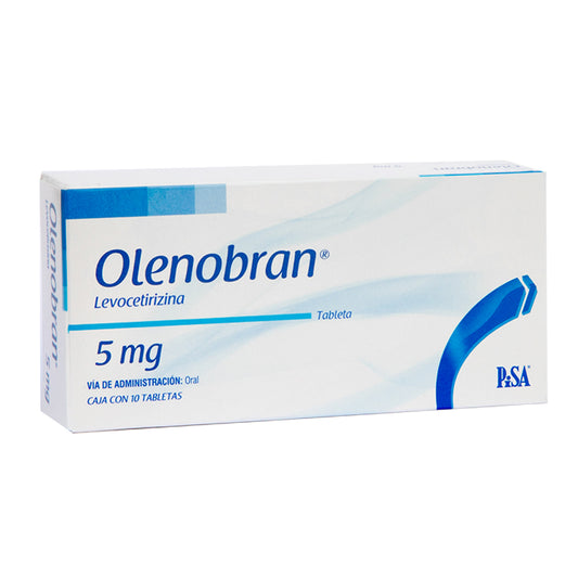 Olenobran 5 mg, Levocetirizina, Caj. C/10 Tab.