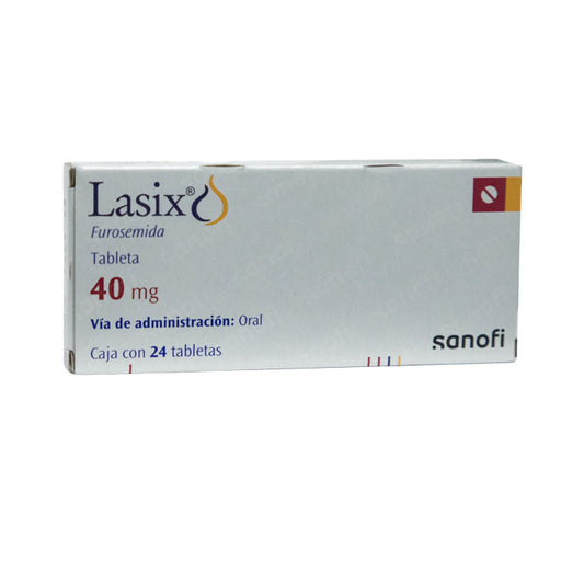 Lasix 40mg, Furosemida, Caj. c/24 Tab.