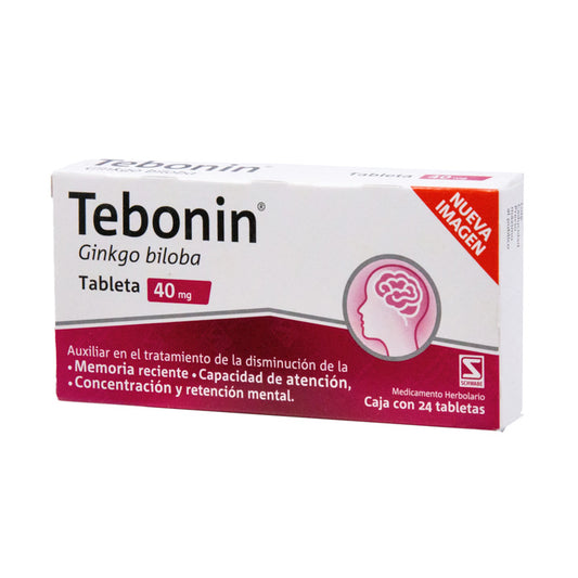 Tebonin 40 mg, Ginkgo Biloba, Caj. c/24 Tab.