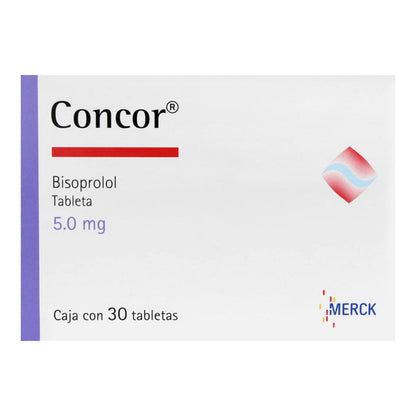 Concor 5 mg Caja con 30 Tabletas de Bisoprolol
