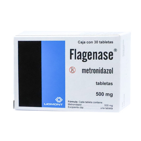 Flagenase 500 mg, Metronidazol, Caj. c/30 Tab.