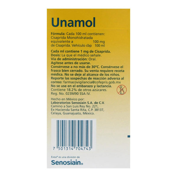 Unamol 1 mg Suspensión Oral Frasco con 60 mL