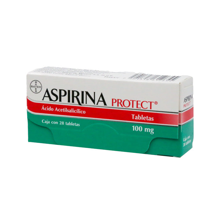 Aspirina Protect 100 mg, Ácido Acetilsalicílico, Caj. c/28 Tab.