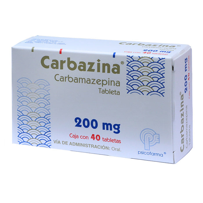 Carbazina 200 mg, Carbamazepina, Caj. c/40 Tab.