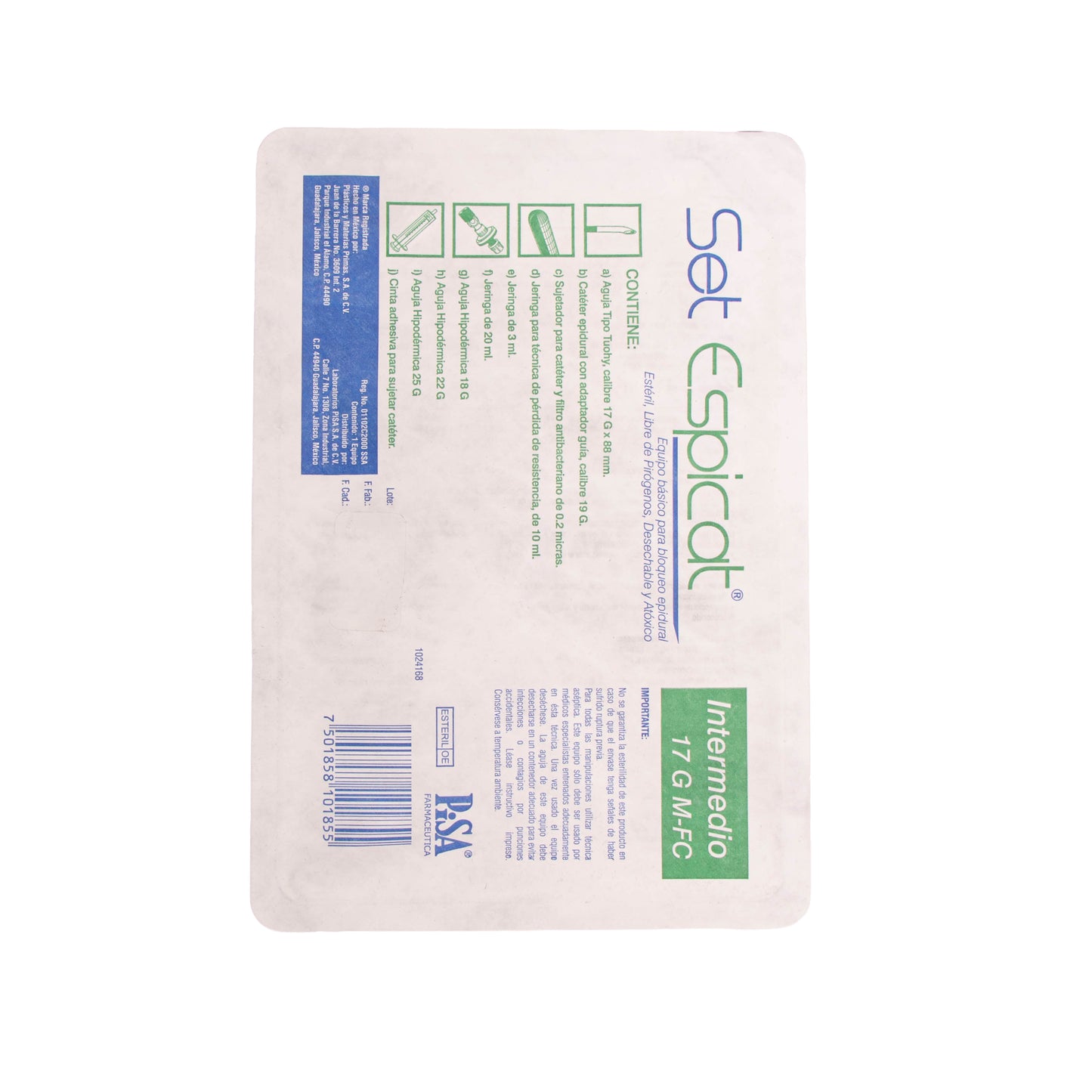 Set Espicat Intermedio 17G – Terapia de Infusión