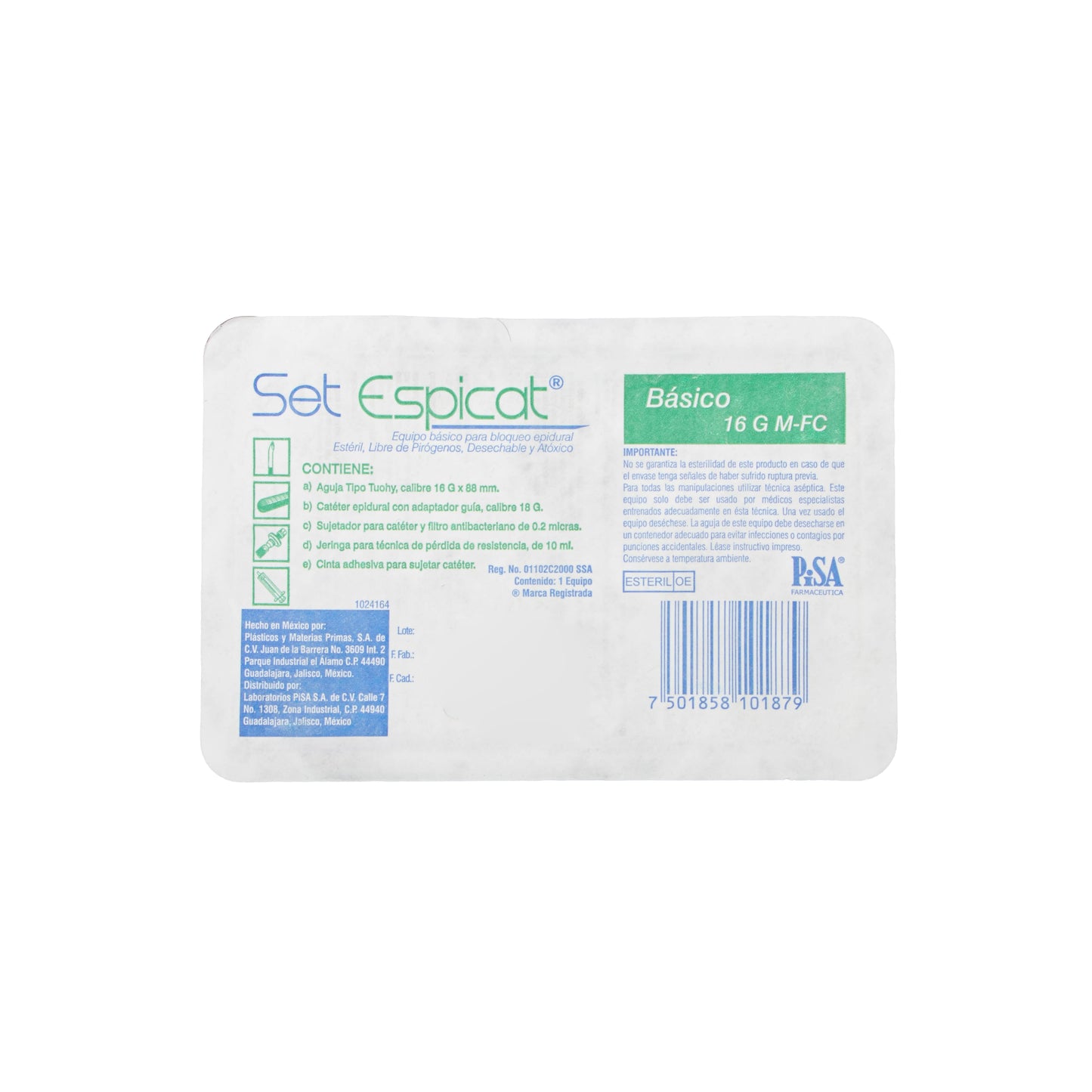 Set Espicat Básico 16G – Terapia de Infusión