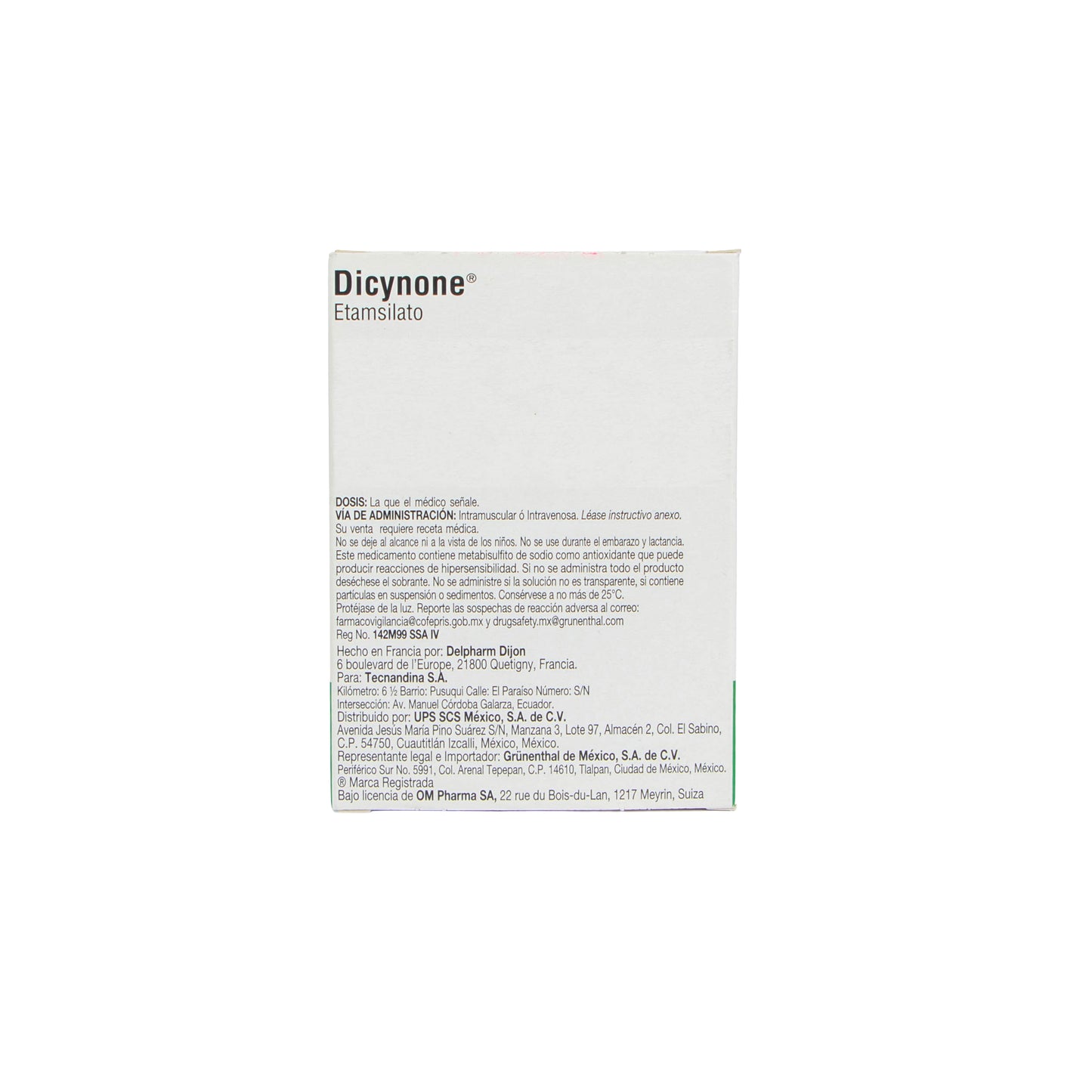 Dicynone Ampolleta 250mg/2ml – Hemostático