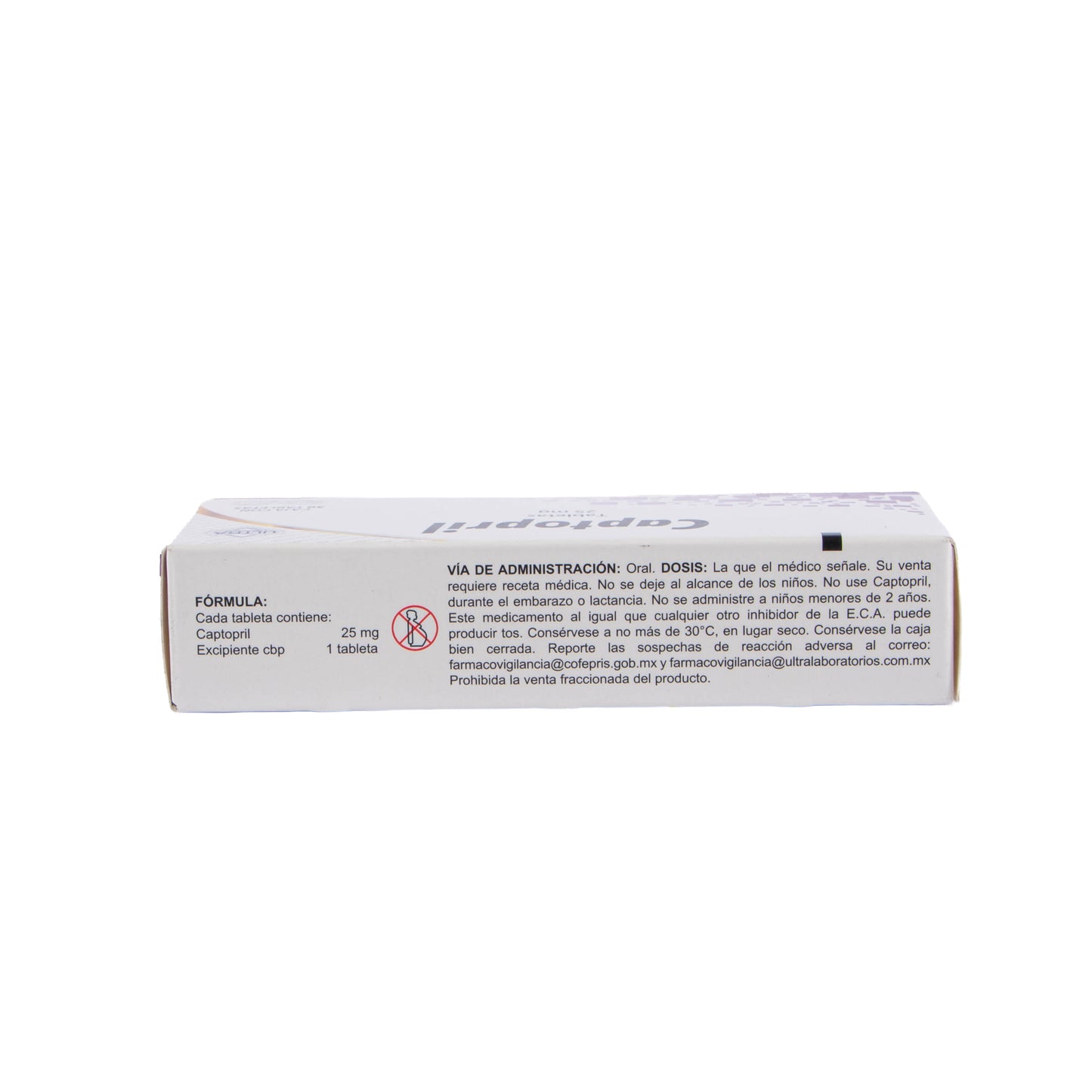 Captopril 25mg Tabletas – Antihipertensivo