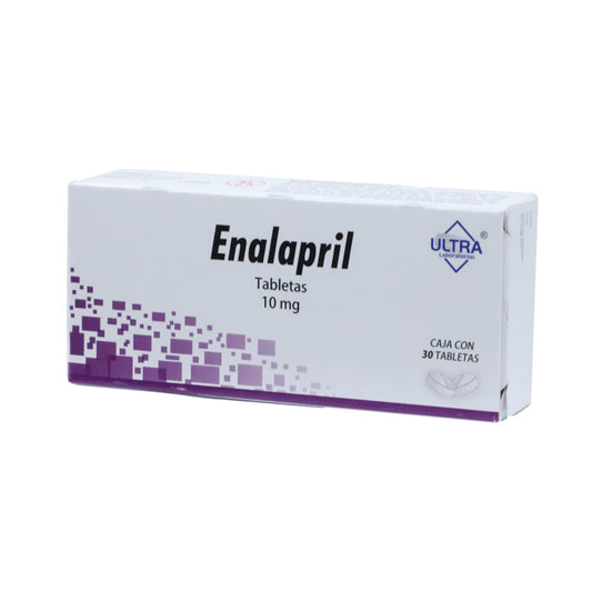Enalapril 10 mg, Caj. c/30 Tab.