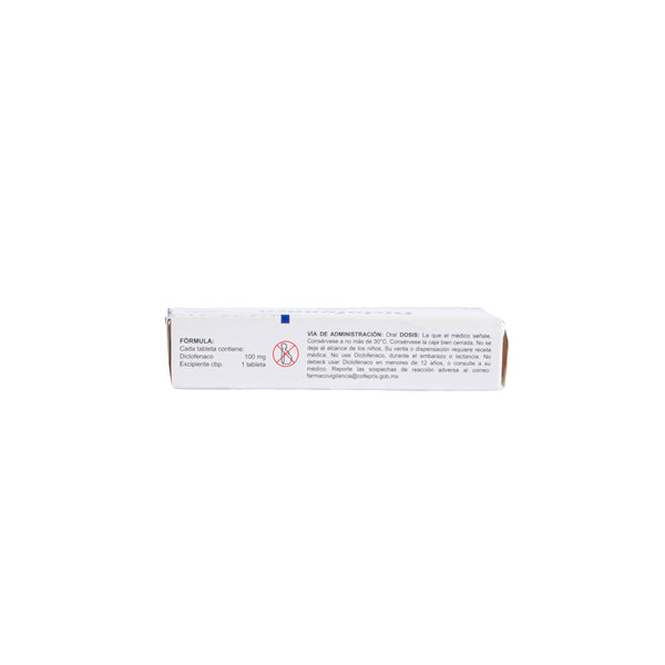 Diclofenaco 100mg Tabletas – Antiinflamatorio
