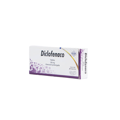 Diclofenaco 100mg Tabletas – Antiinflamatorio